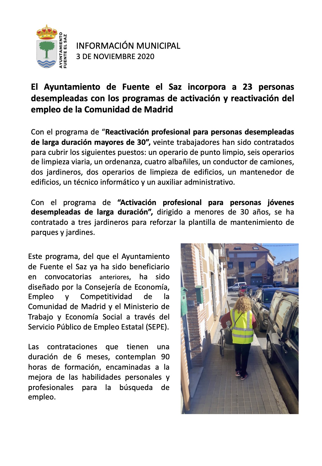 nov 2020 programas activacin y reactivacin SEPE