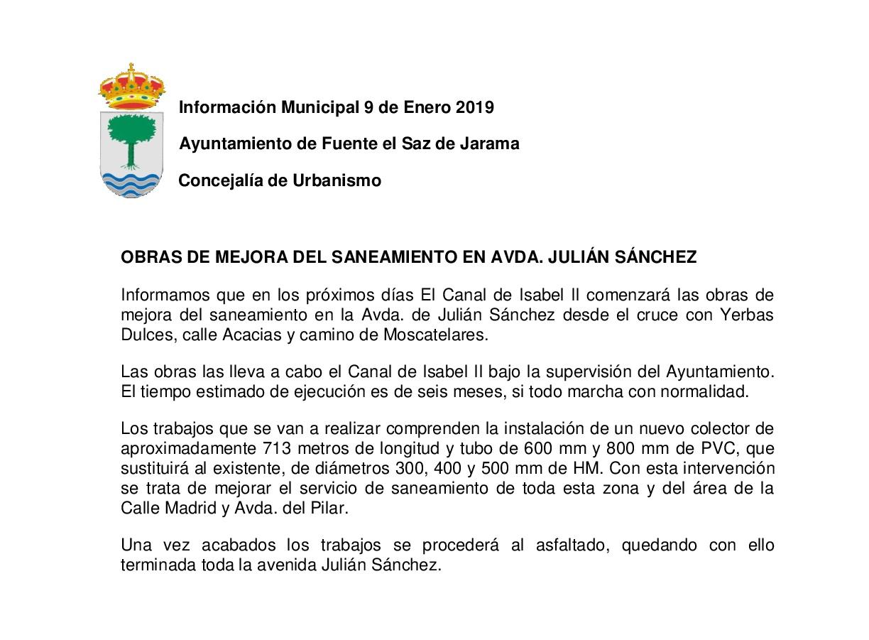 ObrasaneamientoJulianSanchez