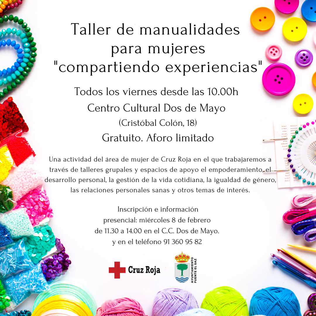 Taller de manualidades para mujeres CRE 2023 cuadrado